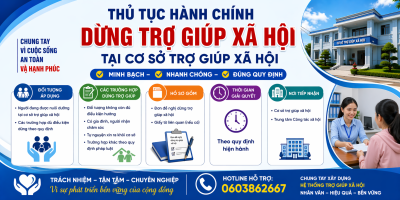Thủ tục hành chính: "Dừng trợ giúp xã hội tại cơ sở trợ giúp xã hội"